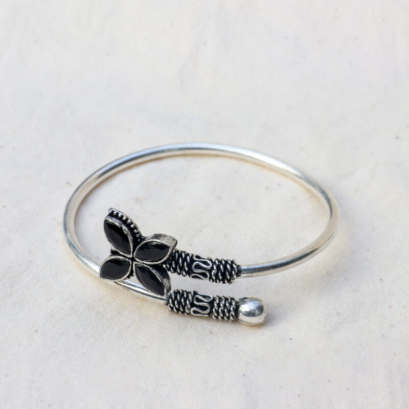 Black flower charm